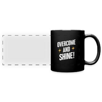 Conquérez et brillez comme une étoile - Mug panoramique uni - noir - Devant