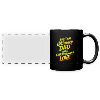 Papa ordinaire, amour extraordinaire - Mug panoramique uni - noir - Devant