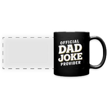 Offizieller Dad Joke Provider - Panorama-Tasse farbig - Schwarz - Vorne