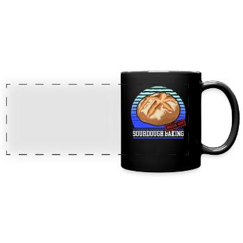 Sauerteigbrot Sauerteig Brote Geschenk - Panorama-Tasse farbig - Schwarz - Vorne
