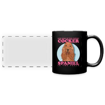 Cocker Spaniel Maman Cocker Spaniel Cadeau - Mug panoramique uni - noir - Devant