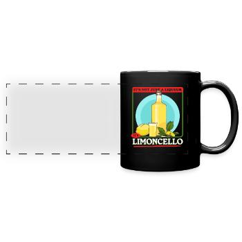 Limoncello Zitronen Likör Limoncellos Geschenk - Panorama-Tasse farbig - Schwarz - Vorne