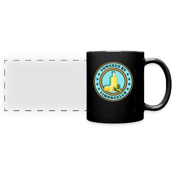 Limoncello Likör | Zitronen Likör Geschenk - Panorama-Tasse farbig - Schwarz - Vorne