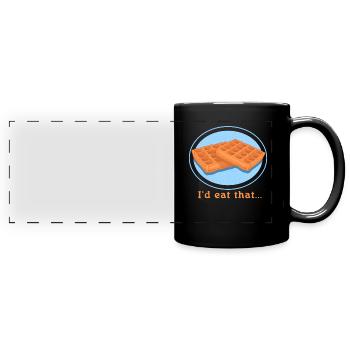 Waffle Waffle Lover Waffles Gift - Full Colour Panoramic Mug - black - Front