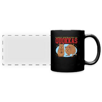Quokka Kangaroos Quokkas Cadeau - Mug panoramique uni - noir - Devant