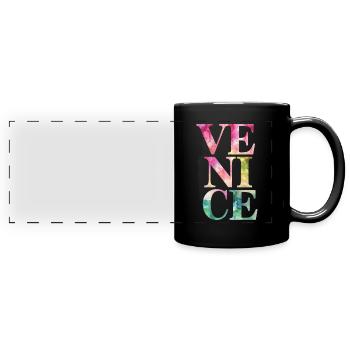 Colorful Venice souvenir for travel fans - Full Colour Panoramic Mug - black - Front