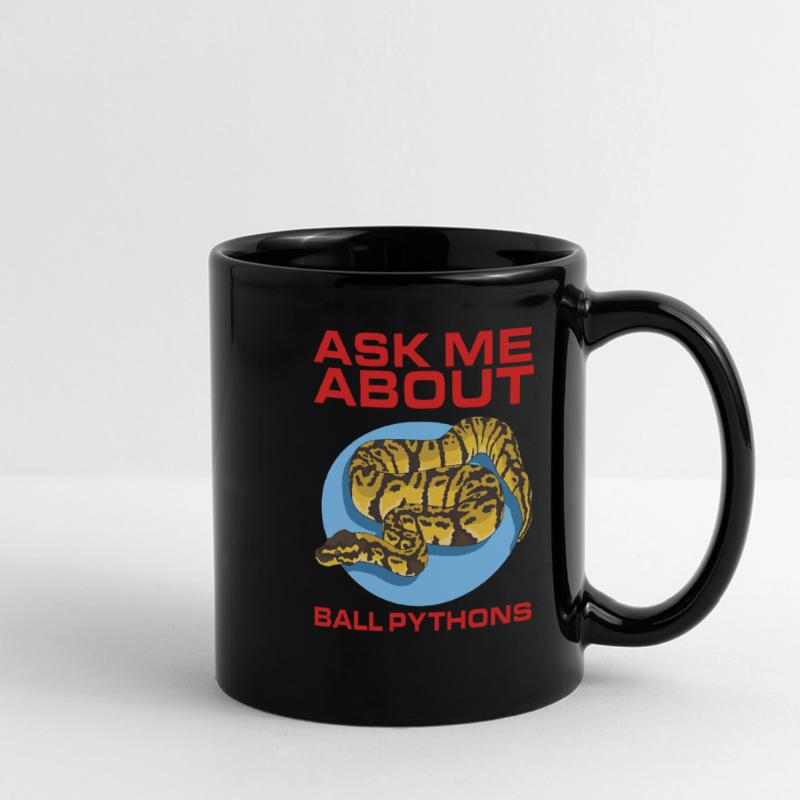 Königspython Python Schlange Geschenke Panorama-Tasse farbig