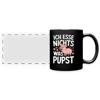 Pig Animal - Full Colour Panoramic Mug - black - Front