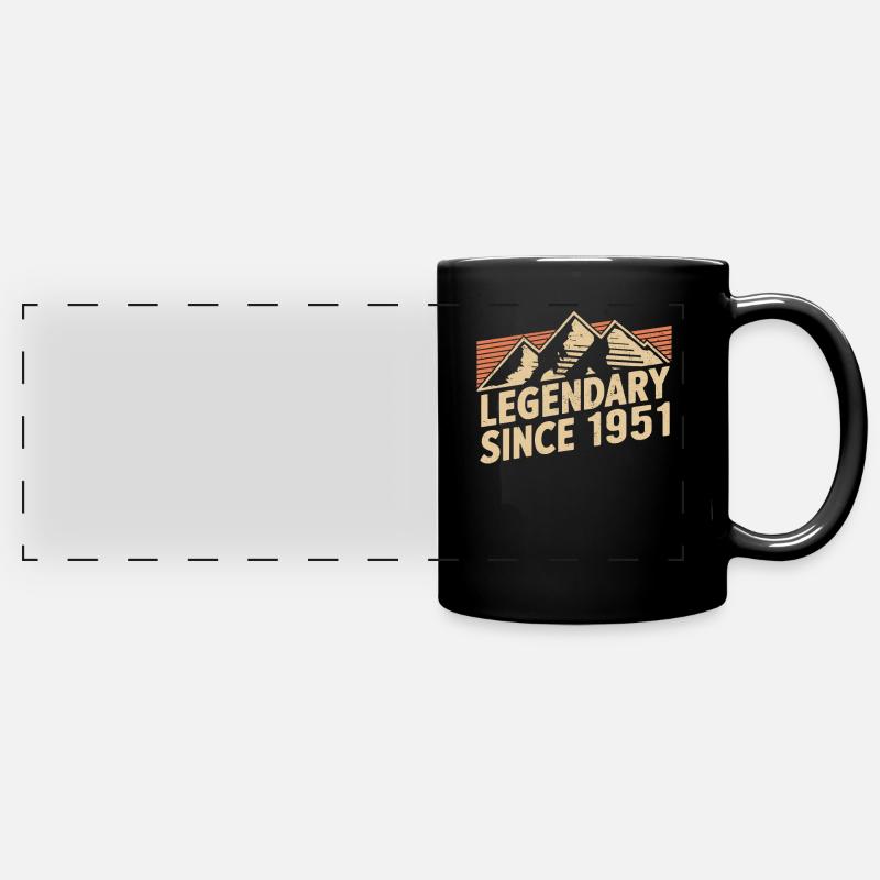 Legendary since 1951 Birthday - Full Colour Panoramic Mug - black