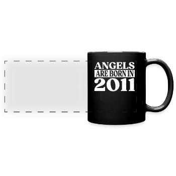 Engel Geboren Im Jahr 2011 Geburtstag - Panorama-Tasse farbig - Schwarz - Vorne