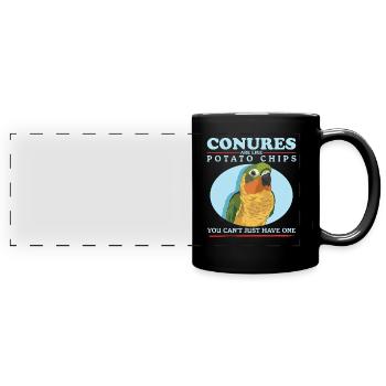 Conures simd like parrots Conure gift - Full Colour Panoramic Mug - black - Front