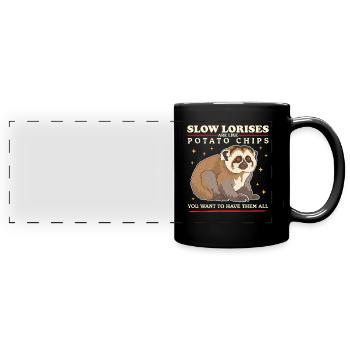 Plumploris Slow Lorises Plumplori Geschenke - Panorama-Tasse farbig - Schwarz - Vorne