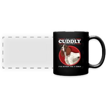 English Springer Spaniel Geschenk - Panorama-Tasse farbig - Schwarz - Vorne