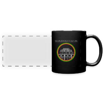 Jamaica Soundsystem Culture - Panorama-Tasse farbig - Schwarz - Vorne