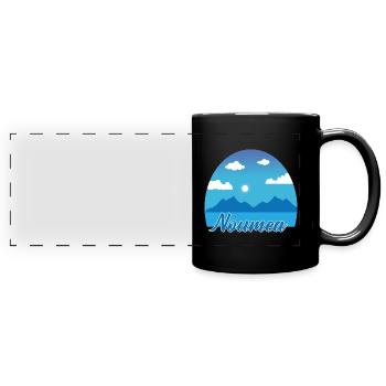 Vacances de rêve Noumea en bleu - Mug panoramique uni - noir - Devant