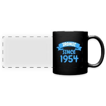 Ironique depuis 1954 Party Gift 69e anniversaire - Mug panoramique uni - noir - Devant