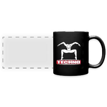 Festival - Panorama-Tasse farbig - Schwarz - Vorne