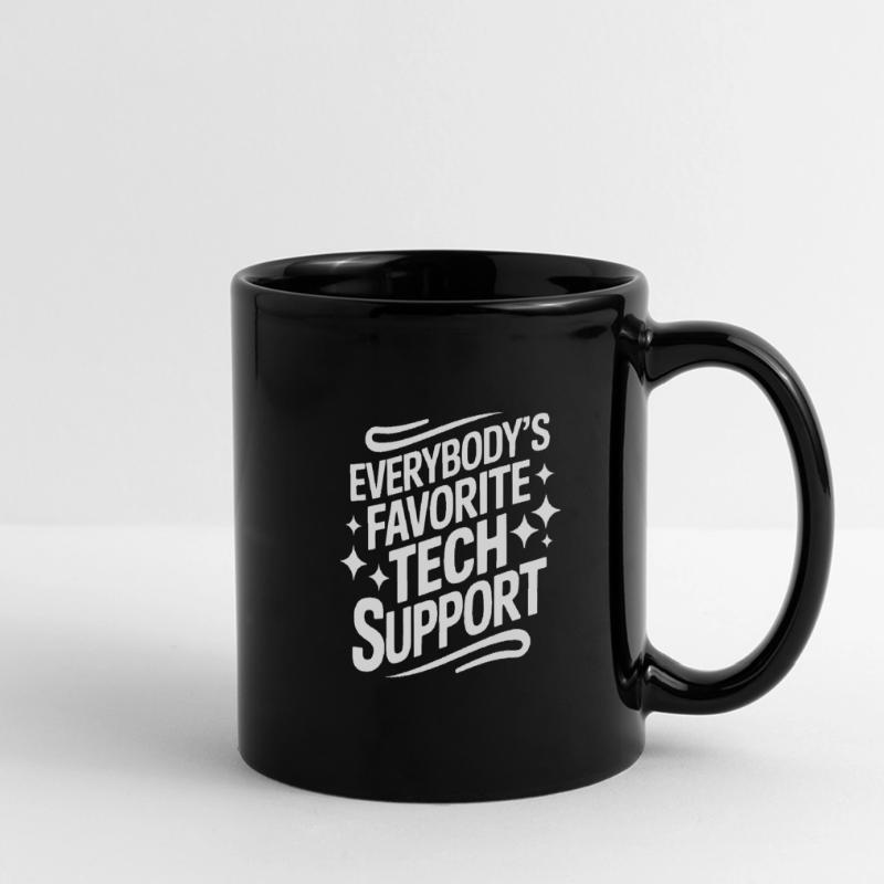 Technischer Support Computerfreak Nerd Panorama-Tasse farbig