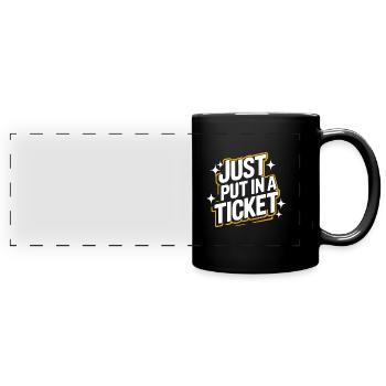 Technischer Support Computerfreak Nerd - Panorama-Tasse farbig - Schwarz - Vorne