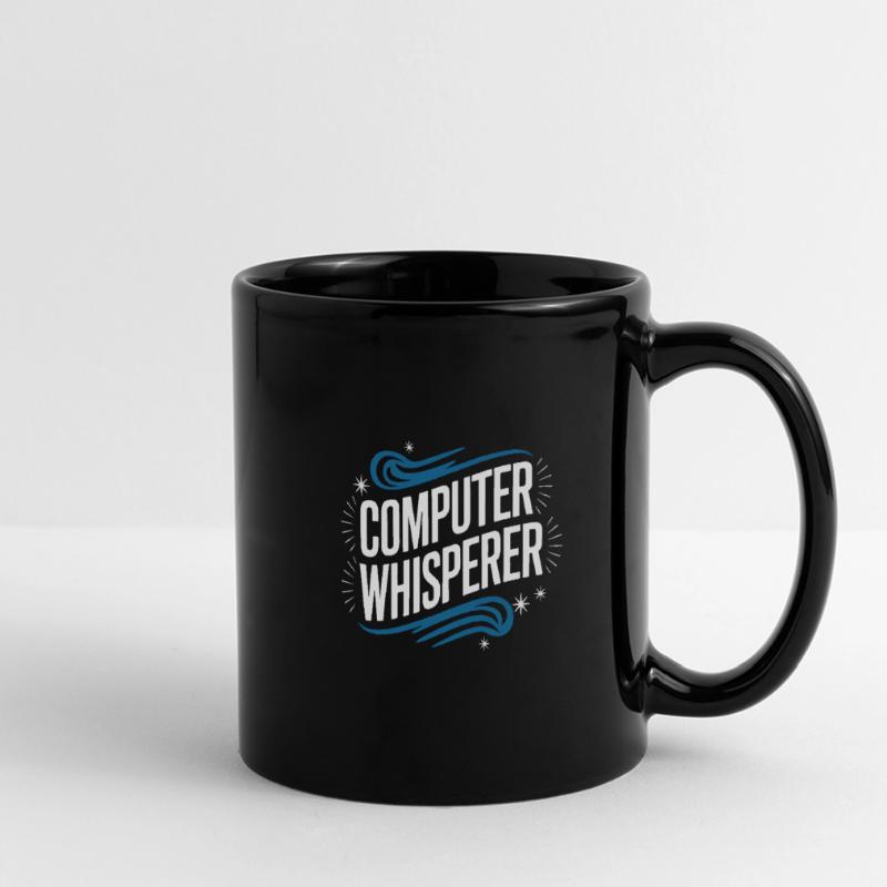 Technischer Support Computerfreak Nerd Panorama-Tasse farbig