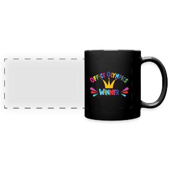 Office - Full Colour Panoramic Mug - black - Front