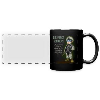 Luftwaffe Air Force Airforce - Panorama-Tasse farbig - Schwarz - Vorne