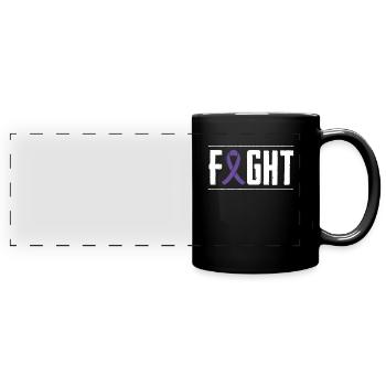 Bauchspeicheldrüsenkrebs Chemo Geschenk - Panorama-Tasse farbig - Schwarz - Vorne