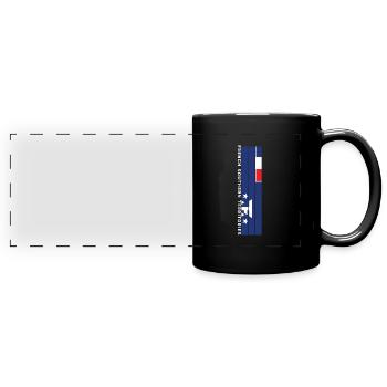 Les régions du sud de la France colorent en rayures - Mug panoramique uni - noir - Devant