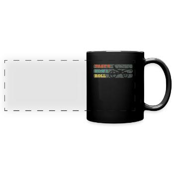 Bike tour - Full Colour Panoramic Mug - black - Front