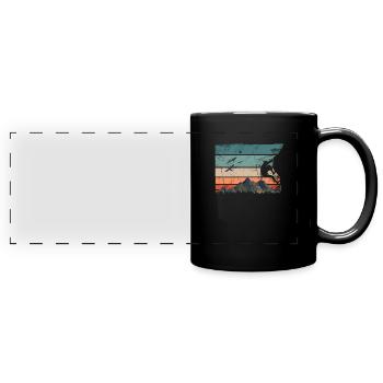 Bouldering mountains climbing rock climbing - Full Colour Panoramic Mug - black - Front