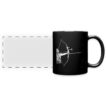 Great archer bow - Full Colour Panoramic Mug - black - Front