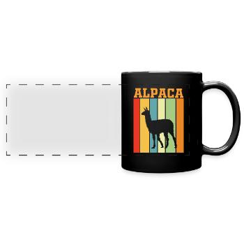 Alpaka Retro Farbenspiel - Panorama-Tasse farbig - Schwarz - Vorne