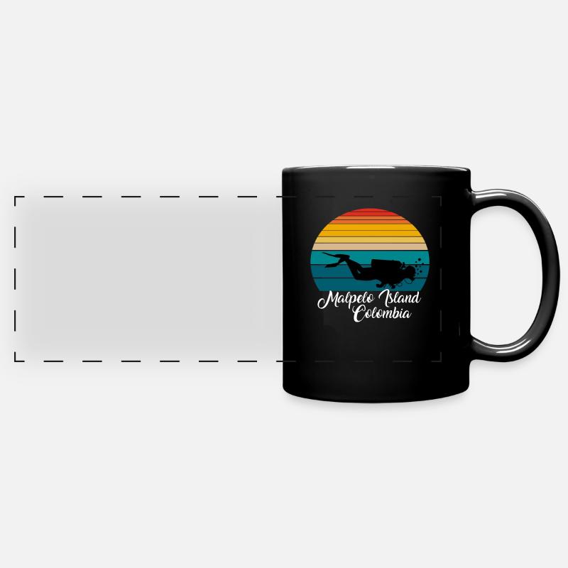 Malpelo Island Colombie Plongée - Mug panoramique uni - noir