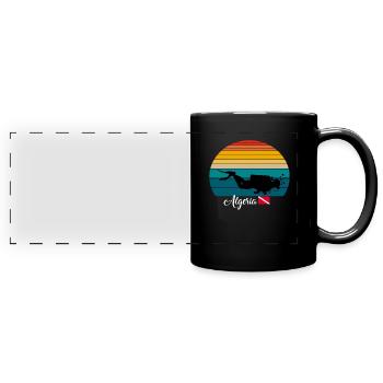 Algeria Scuba Diving Gift - Panorama-Tasse farbig - Schwarz - Vorne