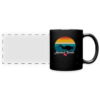 Marshall Islands Scuba Diving Poison - Full Colour Panoramic Mug - black - Front
