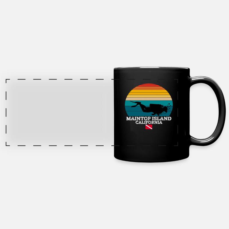 Maintop Island US Island Diving - Full Colour Panoramic Mug - black
