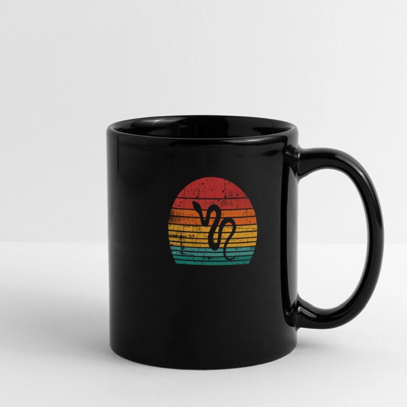 Snake Retro Reptile Python Idée cadeau Mug panoramique uni