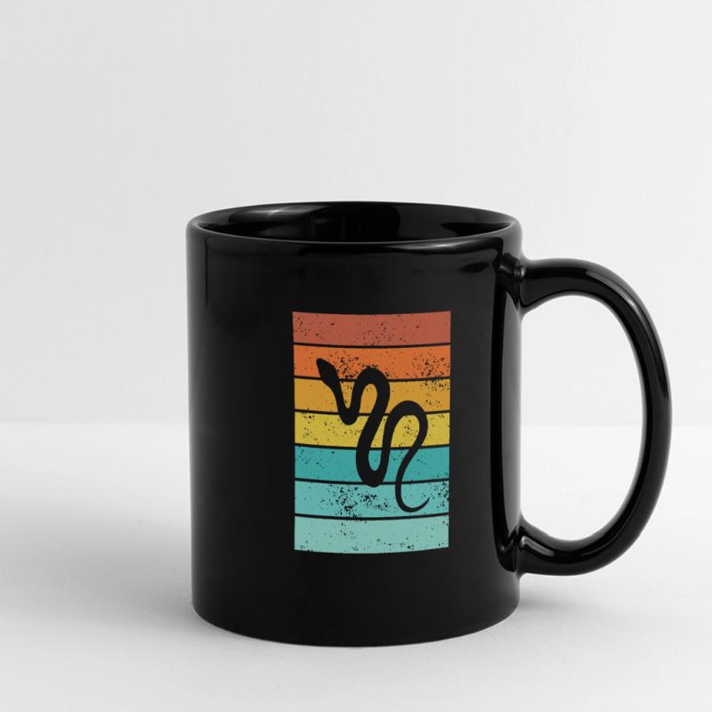 Snake Retro Reptile Python Gift idea Full Colour Panoramic Mug