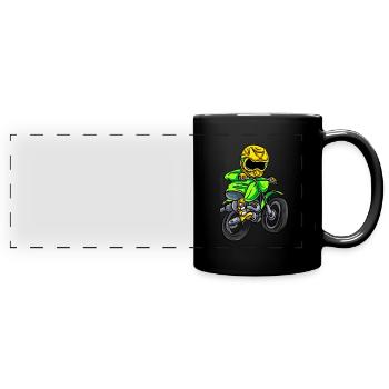 Dirt Bike Motorcross - Full Colour Panoramic Mug - black - Front