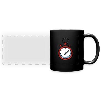 Uhr Stopuhr - Panorama-Tasse farbig - Schwarz - Vorne