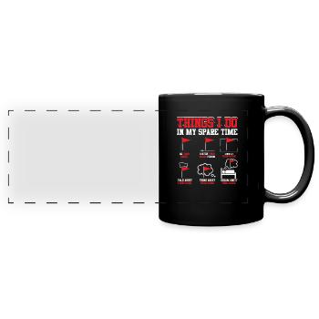 Historischer Fremdenführer - Panorama-Tasse farbig - Schwarz - Vorne