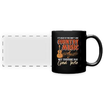 Gitarre Folk Songs Western Musik Fan - Panorama-Tasse farbig - Schwarz - Vorne