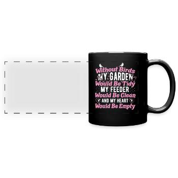 Ornithology Bird lovers Birdwatchers - Full Colour Panoramic Mug - black - Front