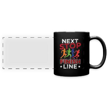 Coureurs sportifs Coureurs de marathon - Mug panoramique uni - noir - Devant