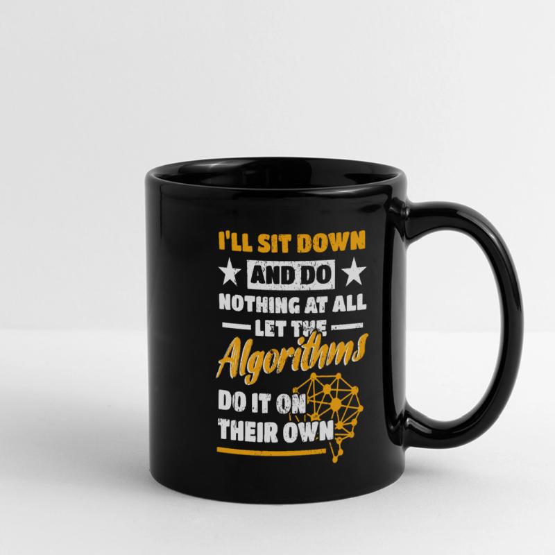 Algorithmen Computerprogrammierer Roboteringenieur Panorama-Tasse farbig