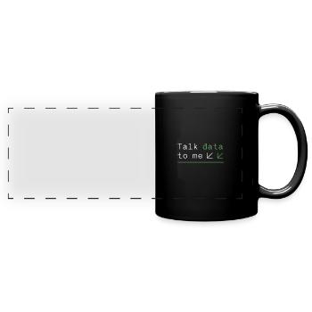 Programmeur - parlez-moi des données - Mug panoramique uni - noir - Devant