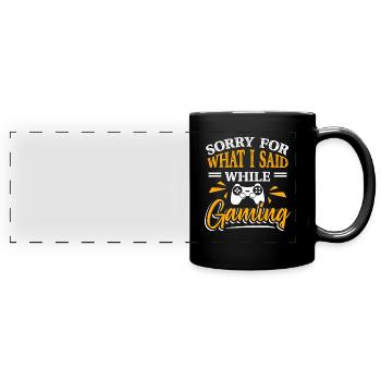 Computer Games Video Game Fans Gamer - Full Colour Panoramic Mug - black - Front