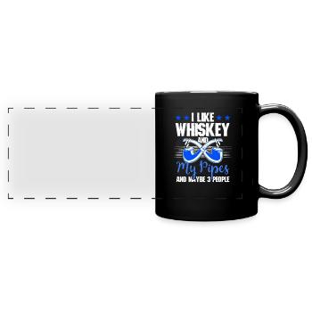 Smoking Tobacco Smoker Cigar Pipes Lover - Full Colour Panoramic Mug - black - Front
