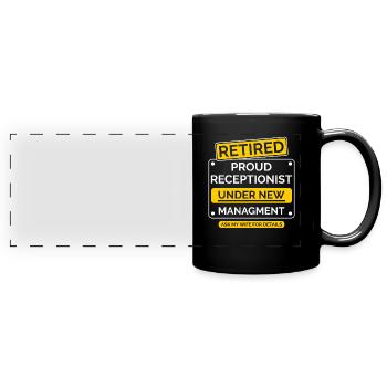 Retraite de la réceptionniste - Mug panoramique uni - noir - Devant