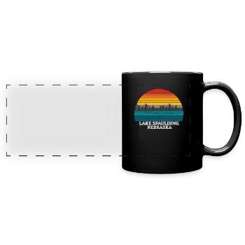 Lake Spaulding Nebraska - Panorama-Tasse farbig - Schwarz - Vorne